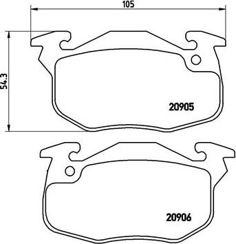 Brembo P 61 097Brake Pad Set, disc brake