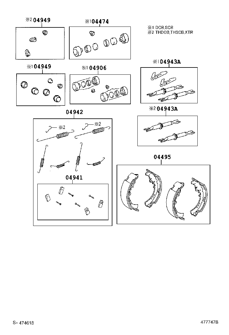 TOYOTA 04906-0K080Repair Kit, wheel brake cylinder