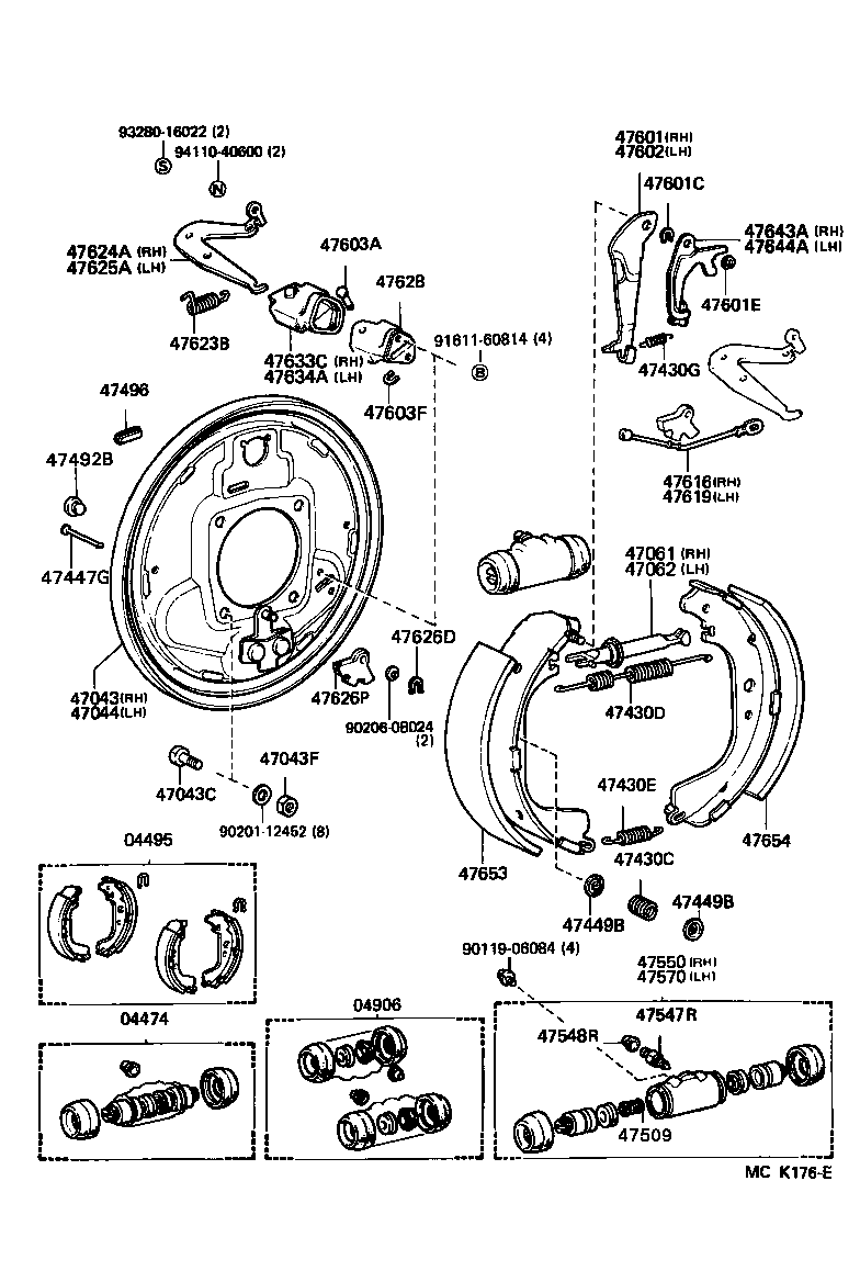 TOYOTA 0490635130Wheel Brake Cylinder