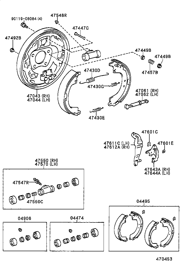 TOYOTA 04906-42010Repair Kit, wheel brake cylinder
